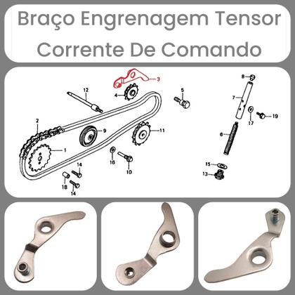 Imagem de Kit Tensor Corrente Comando Biz100 98/05 Pop100 07 Em Diante