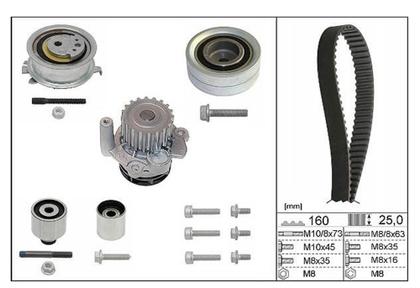 Imagem de Kit tensor e correia dentada com bomba dagua VW AMAROK 2.0 16V TDI - INA SCHAEFFLER