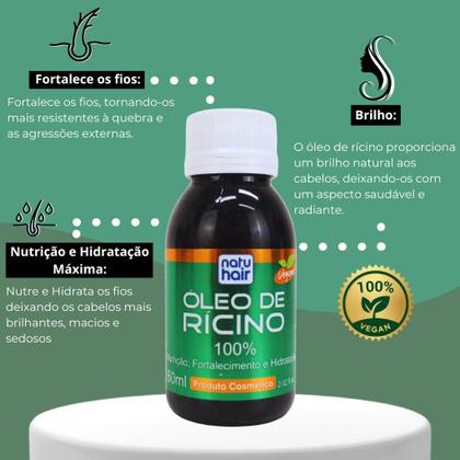 Imagem de Kit Terapia Capilar Óleo de Rícino Ojon Alecrim Natuhair 60ml
