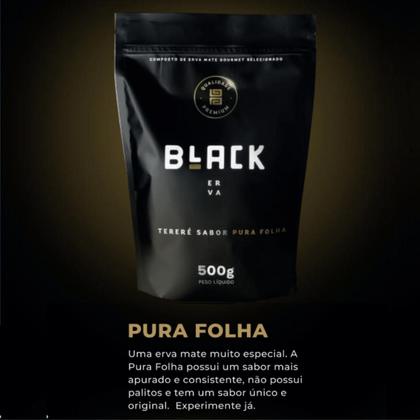 Imagem de Kit Tereré Black Erva Mate 500g+ Copo Alumínio Térmico ROSA + Bomba Tradicional Inox Acompanha Scoop