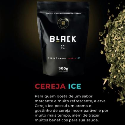 Imagem de Kit Tereré Black Erva Mate Copo quadrado Inox Preto Bomba Mola Externa Preta de Inox