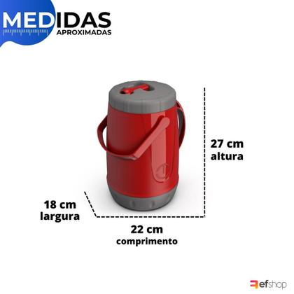 Imagem de Kit Tererê Garrafa 2,5 L Copo Térmico 650 ml Bomba Inox