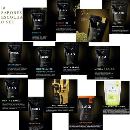 Imagem de Kit Tereré Garrafa Lisa Black Erva Mate 500 G Copo Caldereta Acrílico Preto Bomba Preta Filtro Scoop