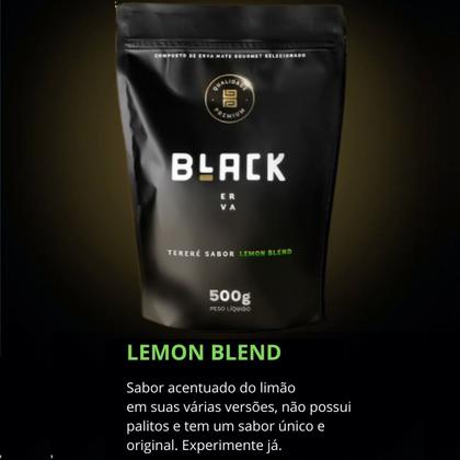 Imagem de Kit Tereré Garrafa Lisa Black Erva Mate 500 G Copo Caldereta Acrílico Preto Bomba Preta Filtro Scoop