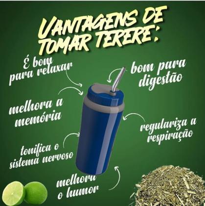 Imagem de Kit Tereré Garrafão 5 Litros + Copo/cuia C/ Tampa Bomba Inox 650ml Unitermi