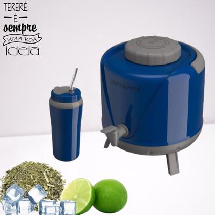 Imagem de Kit Tereré Garrafão 5 Litros + Copo/cuia C/ Tampa Bomba Inox 650ml Unitermi