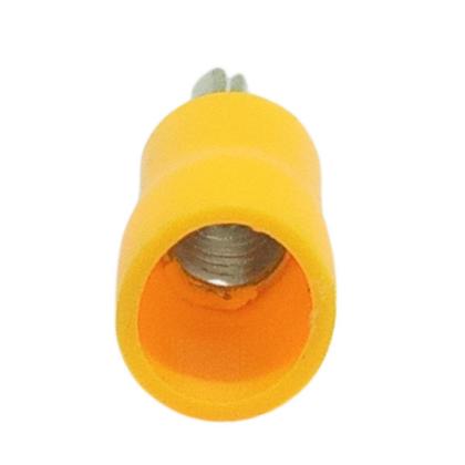 Imagem de Kit Terminal Conector Elétrico Tubular Tipo Pino Agulha Pré Isolado Amarelo 4mm à 6mm Pacote Com 40 Peças