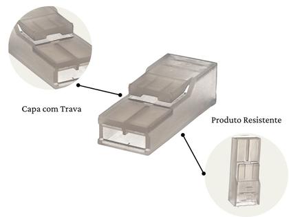 Imagem de Kit Terminal Encaixe Femea 6,3mm e Capas Isolantes com Trava