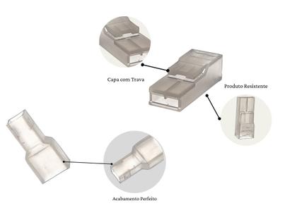 Imagem de Kit Terminal Encaixe Fêmea E Macho 6,3mm Capas Para Fios Cabos Até 4mm 100 Unidade Cada