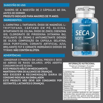 Imagem de Kit Termogênico Seca Dia e Seca Noite Pharmapro  Com e Sem Cafeína  60 Cápsulas Cada