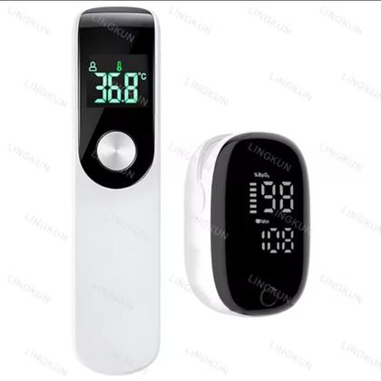 Imagem de Kit Termômetro Infravermelho + Oxímetro Digital e Medidor de Pressão de Braço