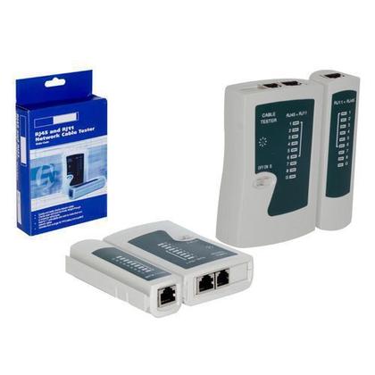 Imagem de Kit Testador Cabo Rede Rj45 Rj11 Telefonia + Bateria 9v