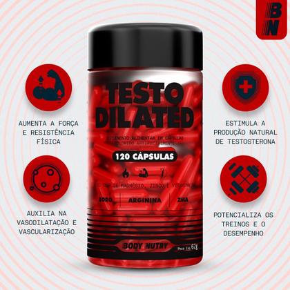 Imagem de Kit Testo Body Nutry e Testo Dilated Body Nutry  120 Cápsulas Cada  Suplemento Com Boro e Arginina