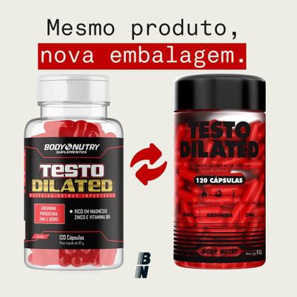 Imagem de Kit Testo Body Nutry e Testo Dilated Body Nutry  120 Cápsulas Cada  Suplemento Com Boro e Arginina