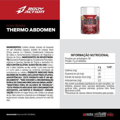Imagem de Kit Thermo Abdomen 60 Comp + Pré Treino Nuclear Rush Bodyaction