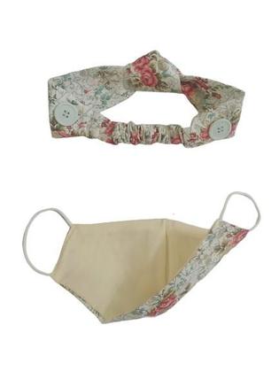 Imagem de Kit Tiara Com Máscara Flores Verdes