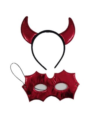 Imagem de Kit Tiara e Máscara Diabinha