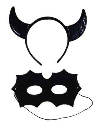 Imagem de Kit Tiara e Máscara Diabinha