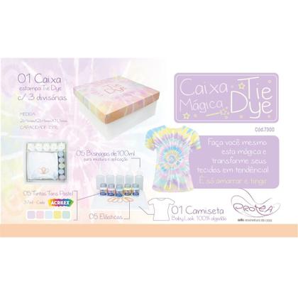 Imagem de Kit Tie Dye Dello - Com Tintas, Caixa, Bisnagas e Camiseta