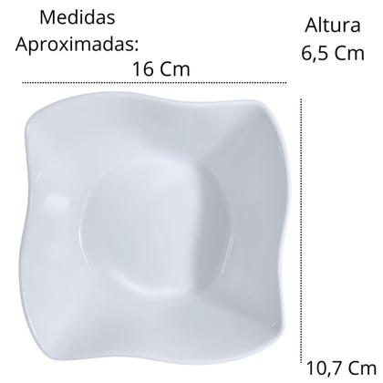 Imagem de Kit Tigela Quadrada Grande 32,5 Cm + 2 Tigelas Quadradas 800ml Salada Fruteira em Melamina / Plastico Bestfer