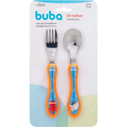 Imagem de Kit Tigelinha Bowl Colher E Garfo Aventuras Pirata Buba