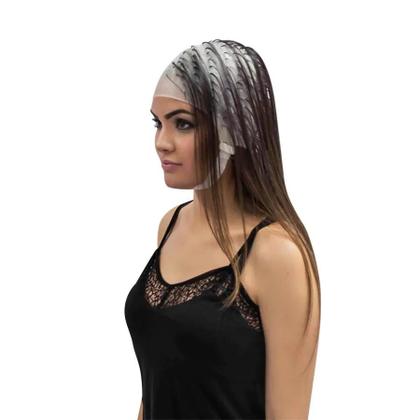 Imagem de Kit Tintura Tigela Pincel e Touca Para Mechas Luzes Siliconada Profissional Com Agulha Dompel Cores