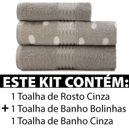 Imagem de Kit Toalha 3 Peças Banho + Rosto 100% Algodão Felpudo Prisma Dohler - Emcompre