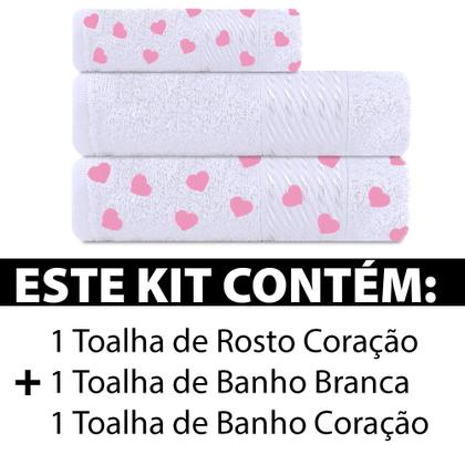 Imagem de Kit Toalha 3 Peças Banho + Rosto 100% Algodão Felpudo Prisma Dohler - Emcompre