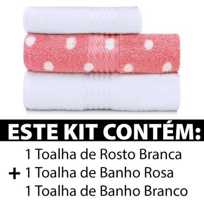 Imagem de Kit Toalha 3 Peças Banho + Rosto 100% Algodão Felpudo Prisma Dohler - Emcompre