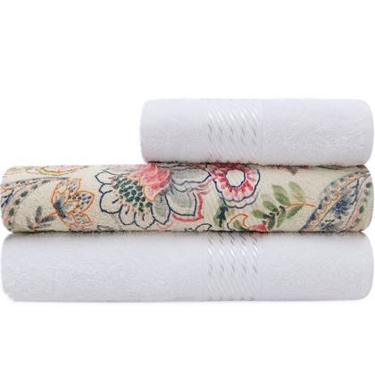 Imagem de Kit Toalha 3 Peças Banho + Rosto 100% Algodão Felpudo Prisma Dohler - Emcompre