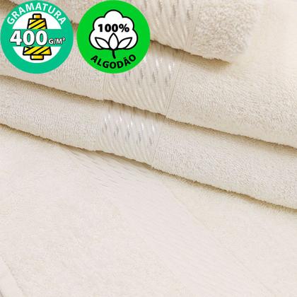 Imagem de Kit Toalha 3 Peças Banho + Rosto 100% Algodão Felpudo Prisma Dohler - Emcompre