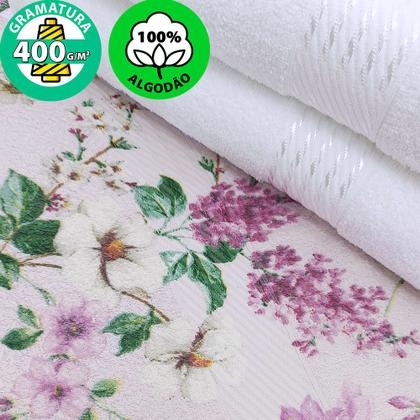 Imagem de Kit Toalha 3 Peças Banho + Rosto 100% Algodão Felpudo Prisma Dohler - Emcompre