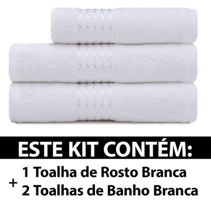 Imagem de Kit Toalha 3 Peças Banho + Rosto 100% Algodão Felpudo Prisma Dohler - Emcompre