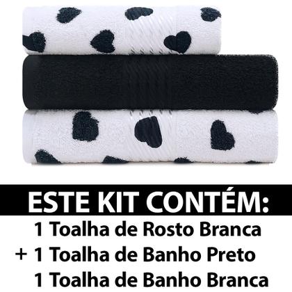 Imagem de Kit Toalha 3 Peças Banho + Rosto 100% Algodão Felpudo Prisma Dohler - Emcompre