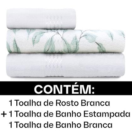 Imagem de Kit Toalha 3 Peças Banho + Rosto 100% Algodão Felpudo Prisma Dohler - Emcompre