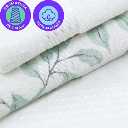 Imagem de Kit Toalha 3 Peças Banho + Rosto 100% Algodão Felpudo Prisma Dohler - Emcompre