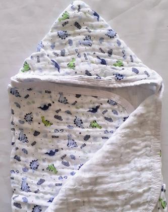 Imagem de Kit Toalha Banho Bebê Com Capuz e Pano de Boca Soft Fralda