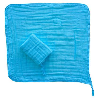 Imagem de Kit Toalha Banho Soft Bebe Com Capuz + 2 Toalha Pano de Boca Babete Soft 100% Algodão Menino Menina