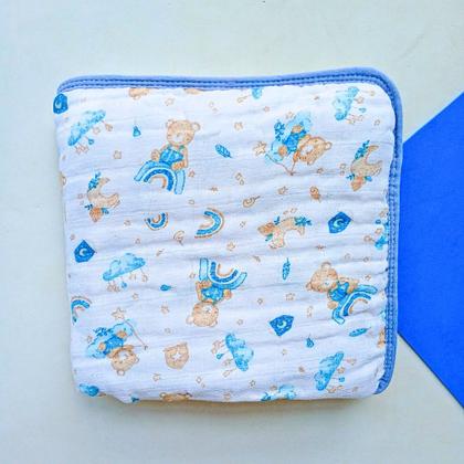 Imagem de Kit Toalha Banho Soft Bebe Com Capuz + 2 Toalha Pano de Boca Babete Soft 100% Algodão Menino Menina