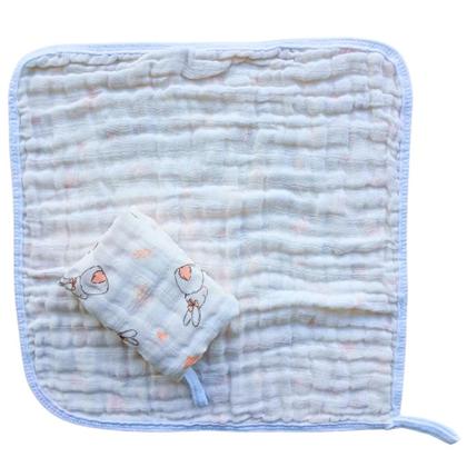 Imagem de Kit Toalha Banho Soft Bebe Com Capuz + 2 Toalha Pano de Boca Babete Soft 100% Algodão Menino Menina