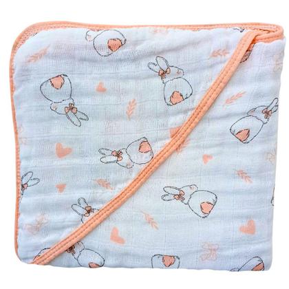 Imagem de Kit Toalha Banho Soft Bebe Com Capuz + 2 Toalha Pano de Boca Babete Soft 100% Algodão Menino Menina