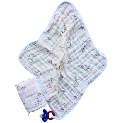 Imagem de Kit Toalha Banho Soft Bebe Com Capuz + 2 Toalha Pano de Boca Babete Soft 100% Algodão Menino Menina