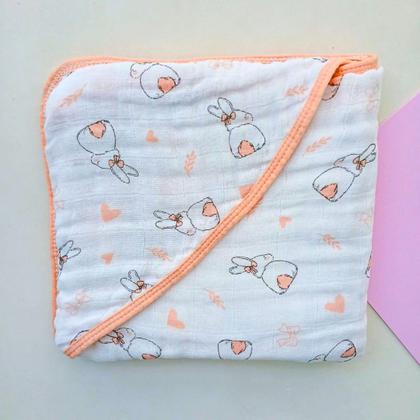 Imagem de Kit Toalha Banho Soft Bebe Com Capuz + 2 Toalha Pano de Boca Babete Soft 100% Algodão Menino Menina