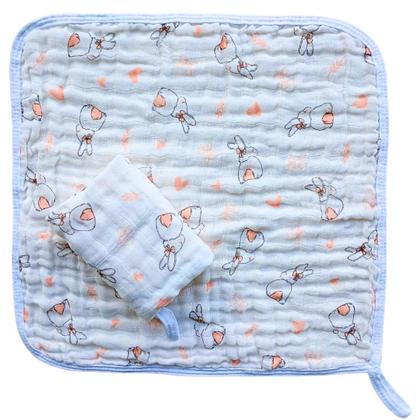 Imagem de Kit Toalha Banho Soft Bebe Com Capuz + 2 Toalha Pano de Boca Babete Soft 100% Algodão Menino Menina