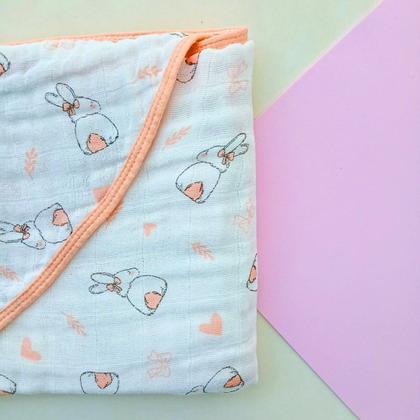 Imagem de Kit Toalha Banho Soft Bebe Com Capuz + 2 Toalha Pano de Boca Babete Soft 100% Algodão Menino Menina