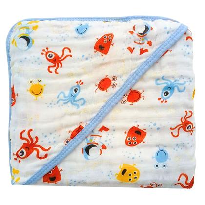 Imagem de Kit Toalha Banho Soft Bebe Com Capuz + 2 Toalha Pano de Boca Babete Soft 100% Algodão Menino Menina