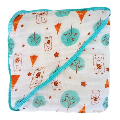 Imagem de Kit Toalha Banho Soft Bebe Com Capuz + 2 Toalha Pano de Boca Babete Soft 100% Algodão Menino Menina