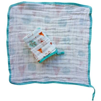 Imagem de Kit Toalha Banho Soft Bebe Com Capuz + 2 Toalha Pano de Boca Babete Soft 100% Algodão Menino Menina