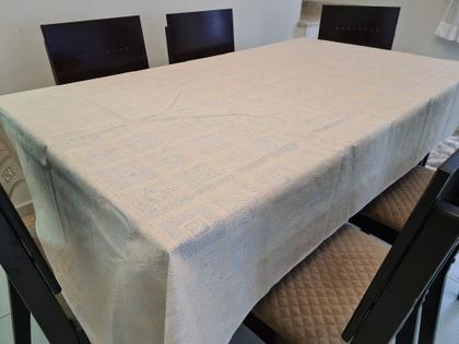 Imagem de Kit Toalha de Mesa 6 Lugares Rendada TNT + Toalha de Cristal