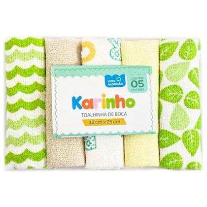 Imagem de Kit Toalha Paninho De Boca Algodão 32x25cm - 5 Peças